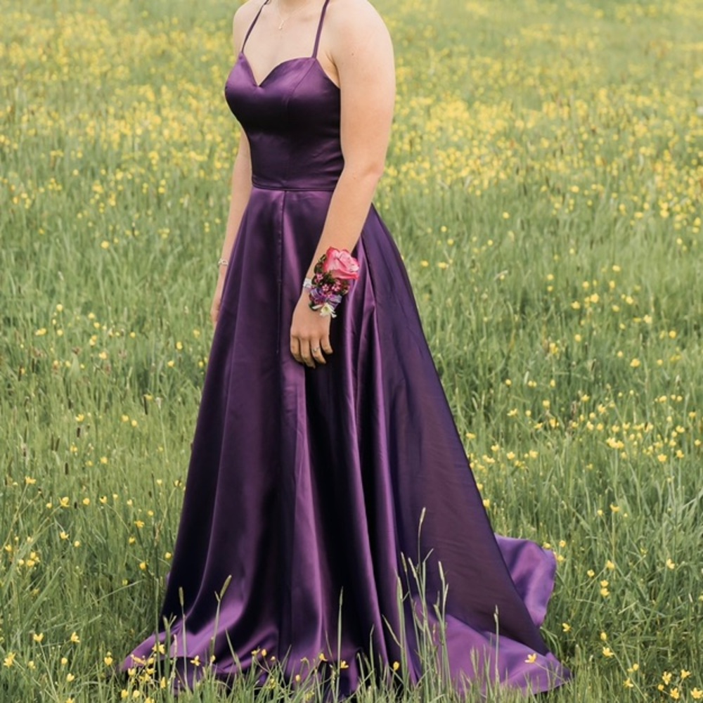 Eggplant prom dress